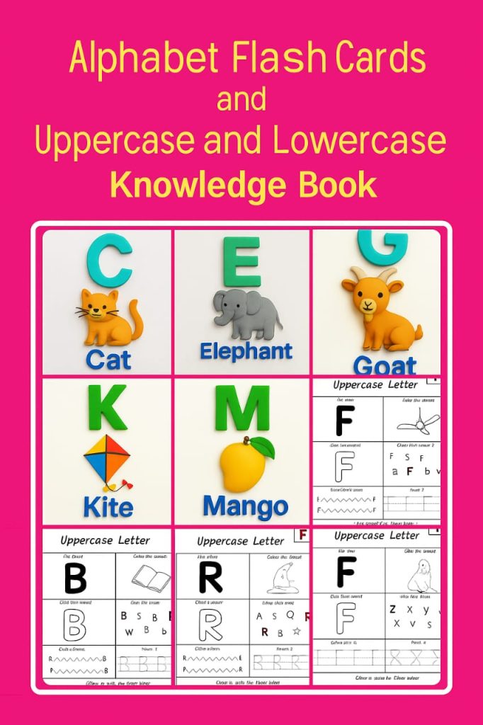 Alphabet Flash Cards Upper and Lower Case Knowledge Book
